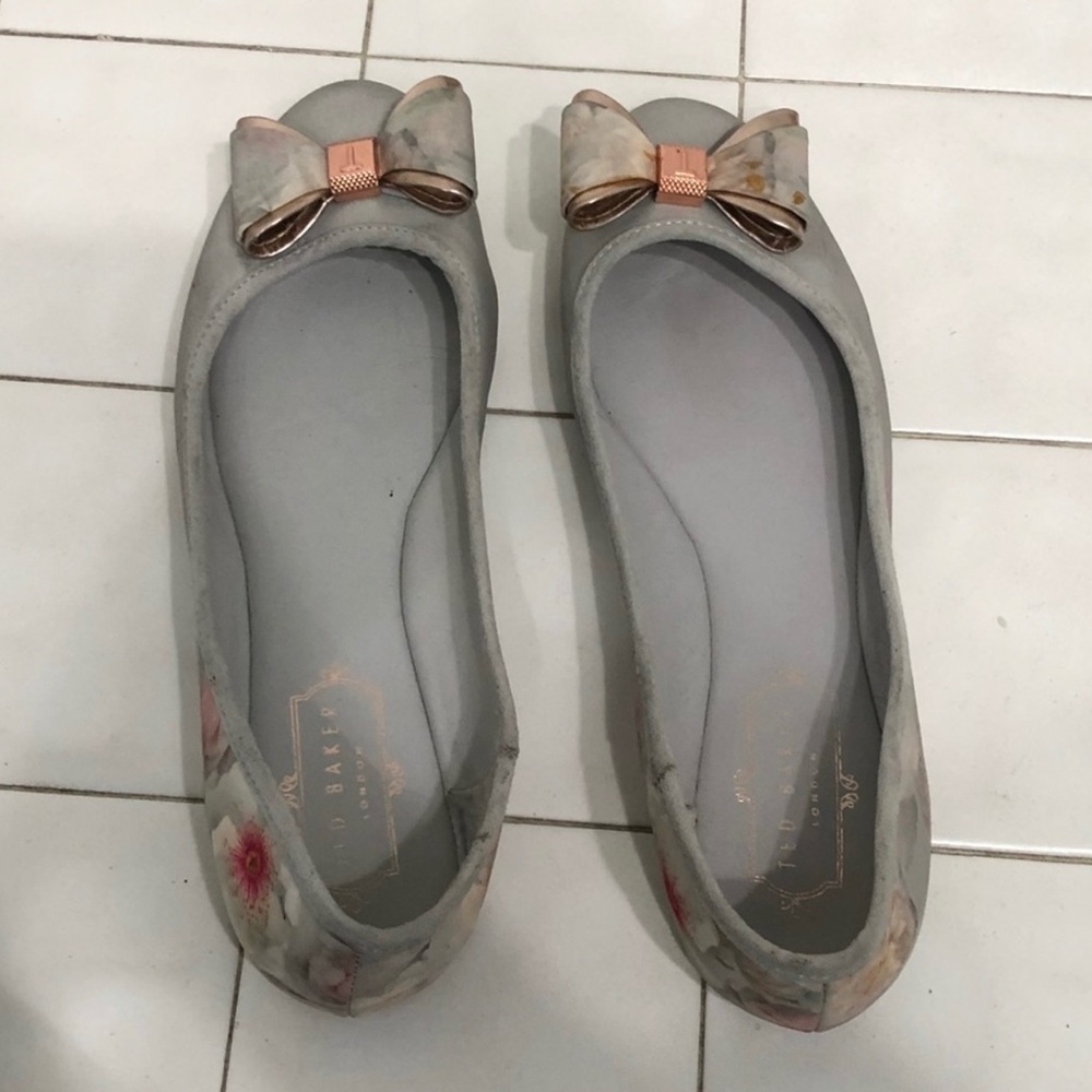 TED BAKER Floral Ballet Flats Shoes size 5.5